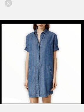 Allsaints Calla Bay Tencel Shirt Dress With Pockets